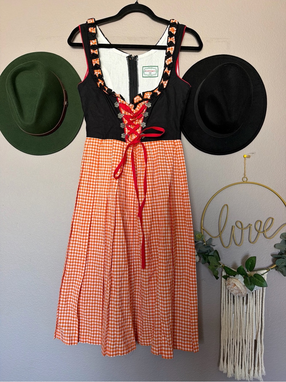 Vintage German Lederhosen Style Dress.